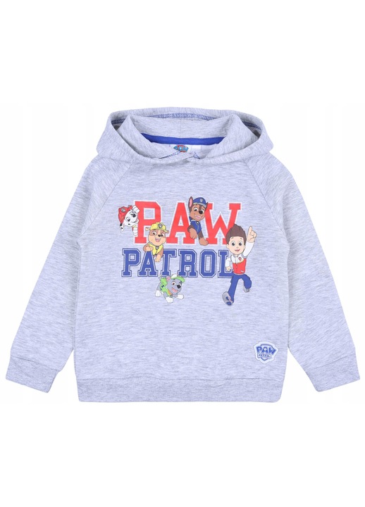 Детски суичър, Paw Patrol, сив меланж, с качулка, памук, 92 CM