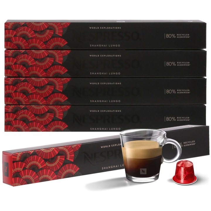 Cafea capsule Shanghai Lungo, NESPRESSO, 50 capsule