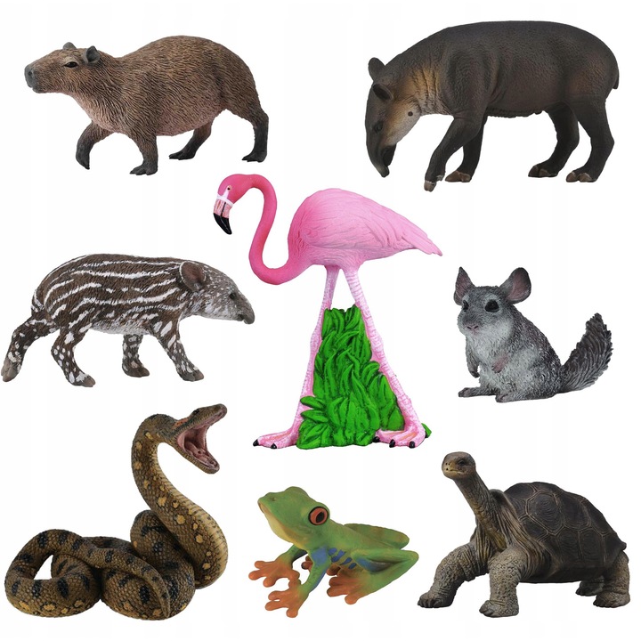 Set figurine animale salbatice, Collecta, 8 piese, multicolor