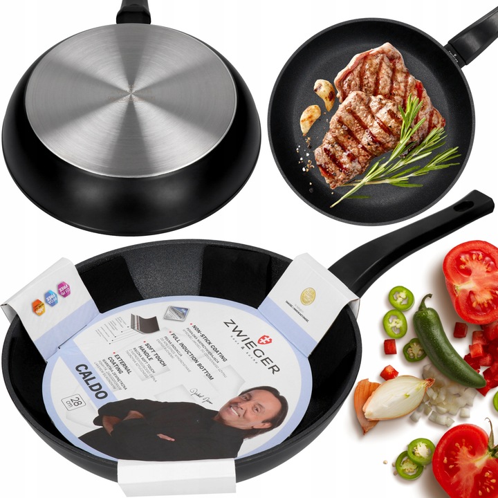 Tigaie Zwieger Caldo, 28 cm, non-stick, neagra