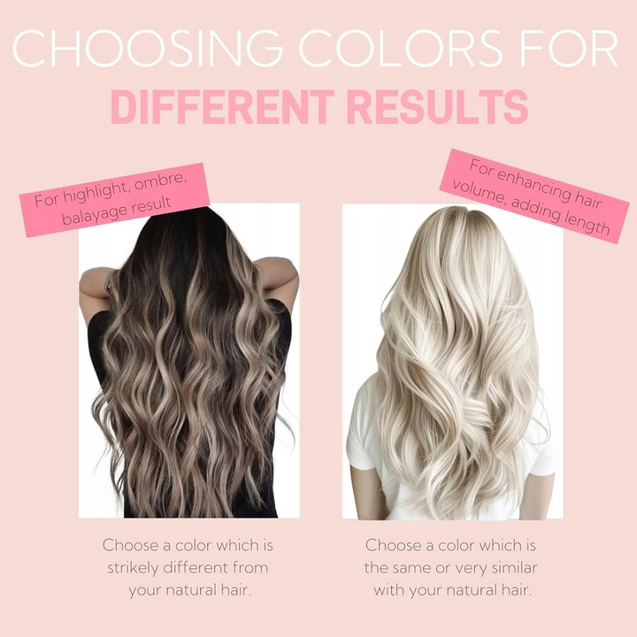 Dopuri de par naturale, 30cm, set, extensii par