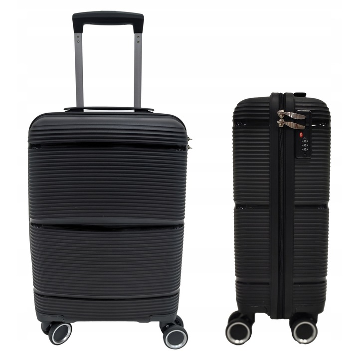 Кабинен куфар TEKAN 18", 4 колела, 34л, 52x38x20см, лек, с кодово заключване, за Ryanair и WizzAir