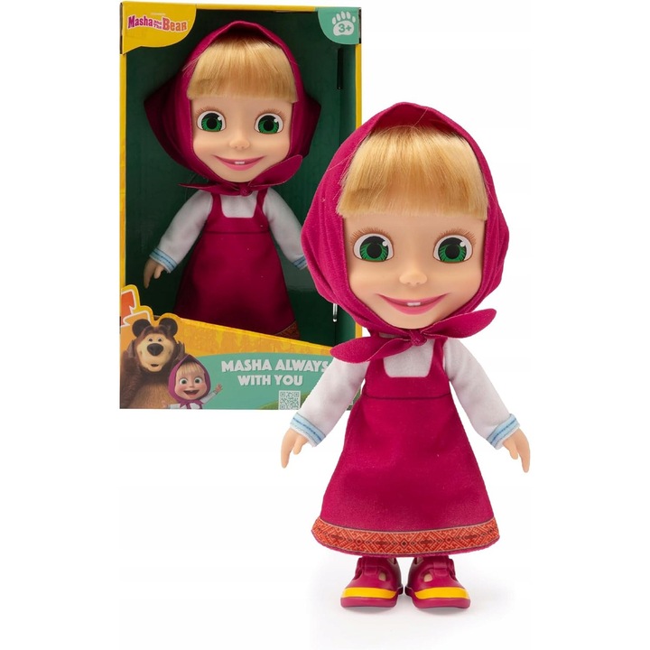 Papusa Masza si Ursul 23 cm, Giochi Preziosi, mascote, figurine