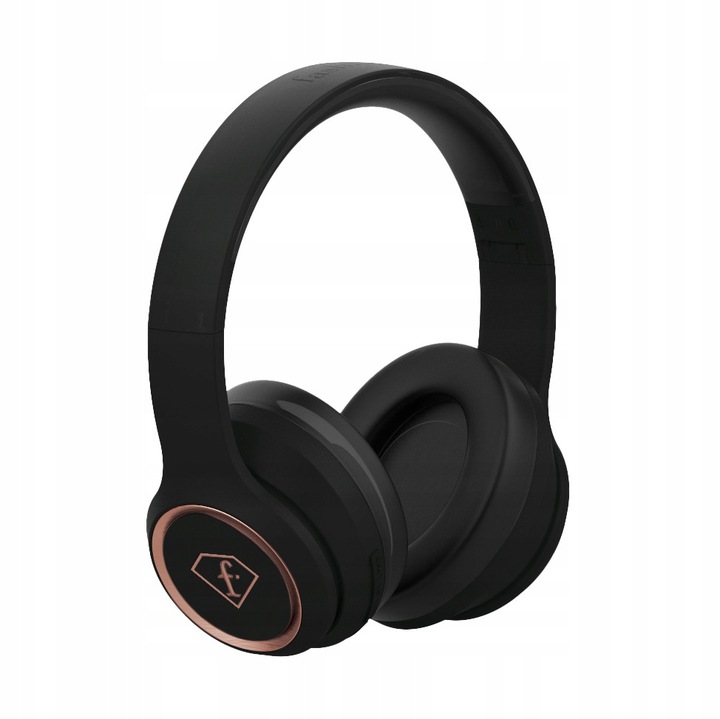 Casti wireless FashionTV FTV-0019, negru-roz, ANC, 17x18,5x8cm