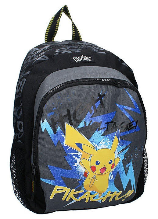 Раница за деца, Vadobag, Pokemon Pikachu, черна, 35x27x18см