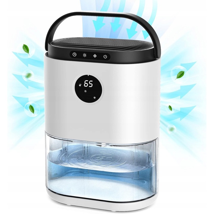 Dezumidificator CONOPU 2300ml, 3 moduri de functionare, alb-negru, 22.5x15.3x30.5cm