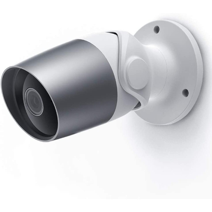 Camera de supraveghere exterioara Panamalar Bullet 2S, FHD 1080P, vedere nocturna, rezistenta la intemperii, 70x133mm, set complet