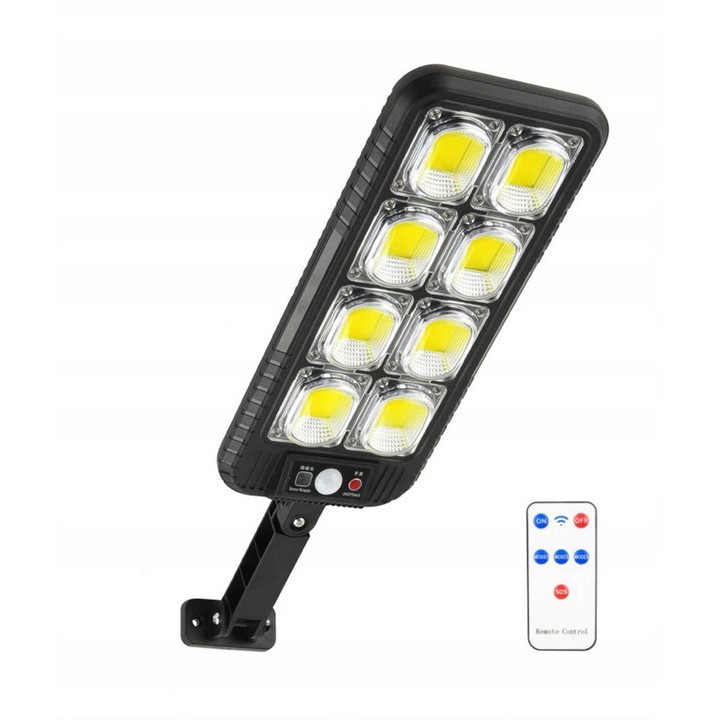 Lampa solara LED TEKAN cu senzor de miscare si telecomanda, 200 LED, 131x315mm, IP65