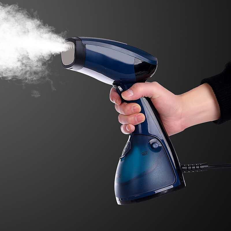 Steamer de imbracaminte Haeger, 1370W, 250ml, albastru inchis, dimensiuni 15x27,5cm