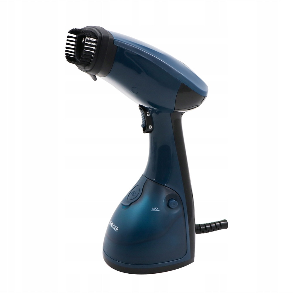 Steamer de imbracaminte Haeger, 1370W, 250ml, albastru inchis, dimensiuni 15x27,5cm