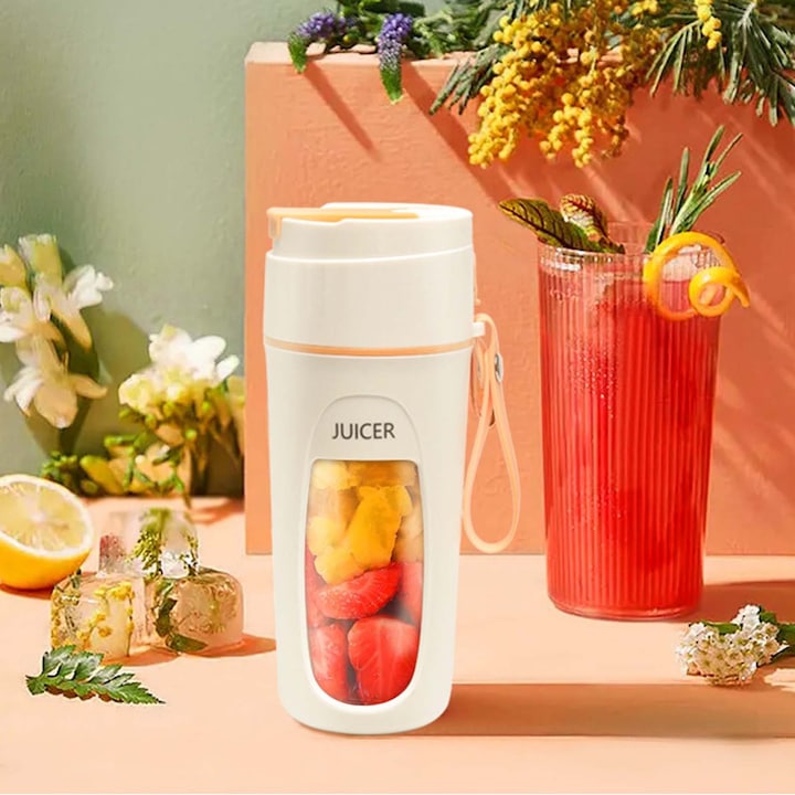 Blender manual Clatronic SM 3577, 180W, cu recipient 500ml, culoare verde, dimensiuni 8x33x8cm
