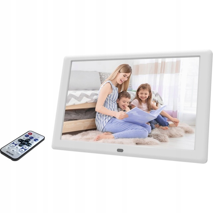 Цифрова фоторамка Sencor 10,1", 1280x800, бяла, с четец на карти и USB 2.0