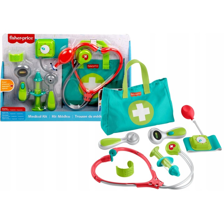 Комплект за игра на доктор, Fisher-Price, комплект малък доктор, за деца +3