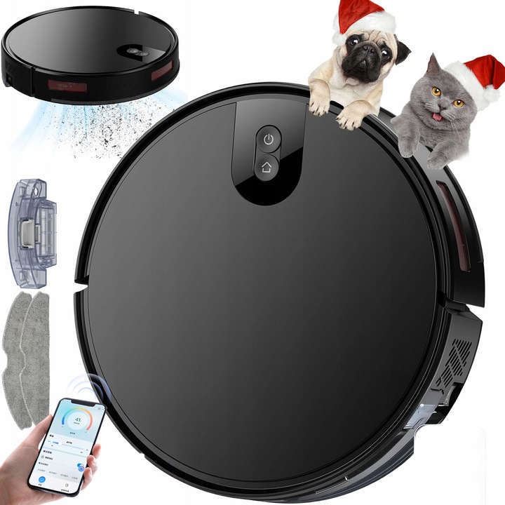 Aspirator robot BEDEE Mocny, 2300Pa, mop, 120 min, aplicatie APP, auto incarcare