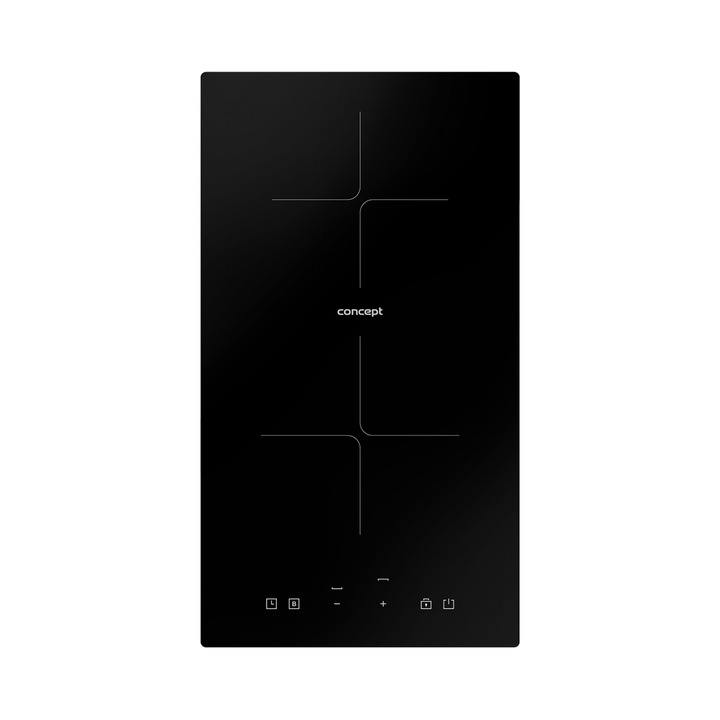 Plita electrica Concept IDV1430, 2 zone de gatit, control tactil, negru, 290x520mm