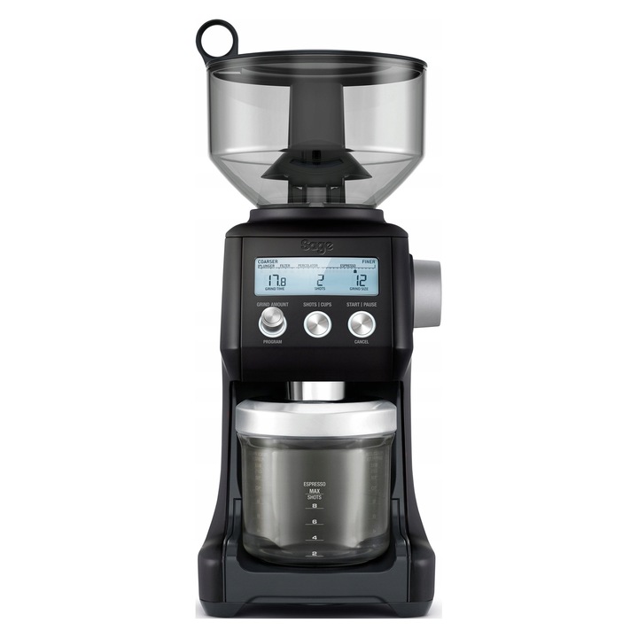 Mlin de cafea electric Sage Smart Pro, 450g, 60 setari, negru, 39,5x16x21,5cm, set cu accesorii