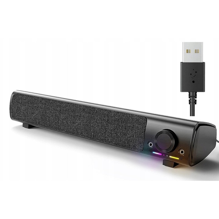 Smalody YXSM9011BL Soundbar, 10W, USB, 38cm, 2 hangszóróval, 4D hangeffektek