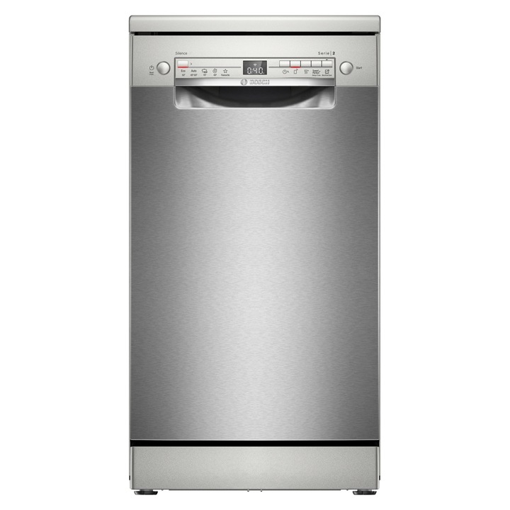 Masina de spalat vase Bosch, model SPS2HMI42E, 10 seturi, argintie, 45x84.5x60cm