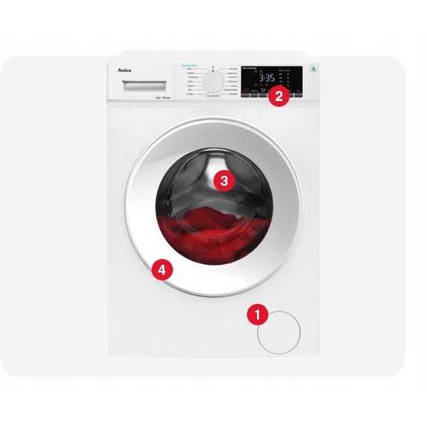 Masina de spalat rufe Amica WA5S814ALiSH, 8 kg, 1400 RPM, alb