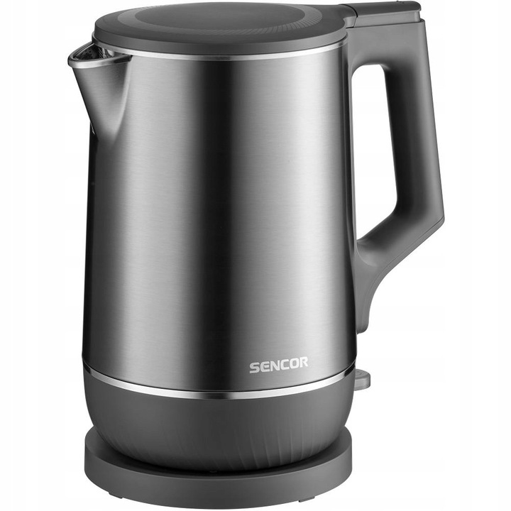 Fierbator electric Mesko, 1,7L, sticla, reglare temperatura, negru