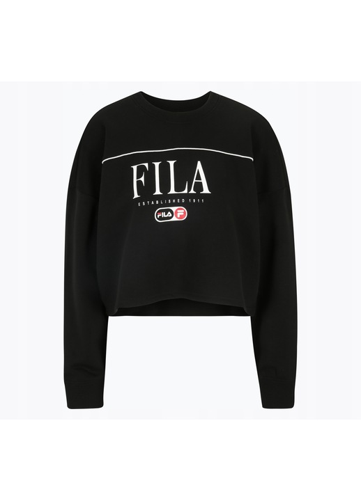 Дамски спортен суитшърт FILA Lewistown Crew Sweat, черен, памук и полиестер, стандартна кройка