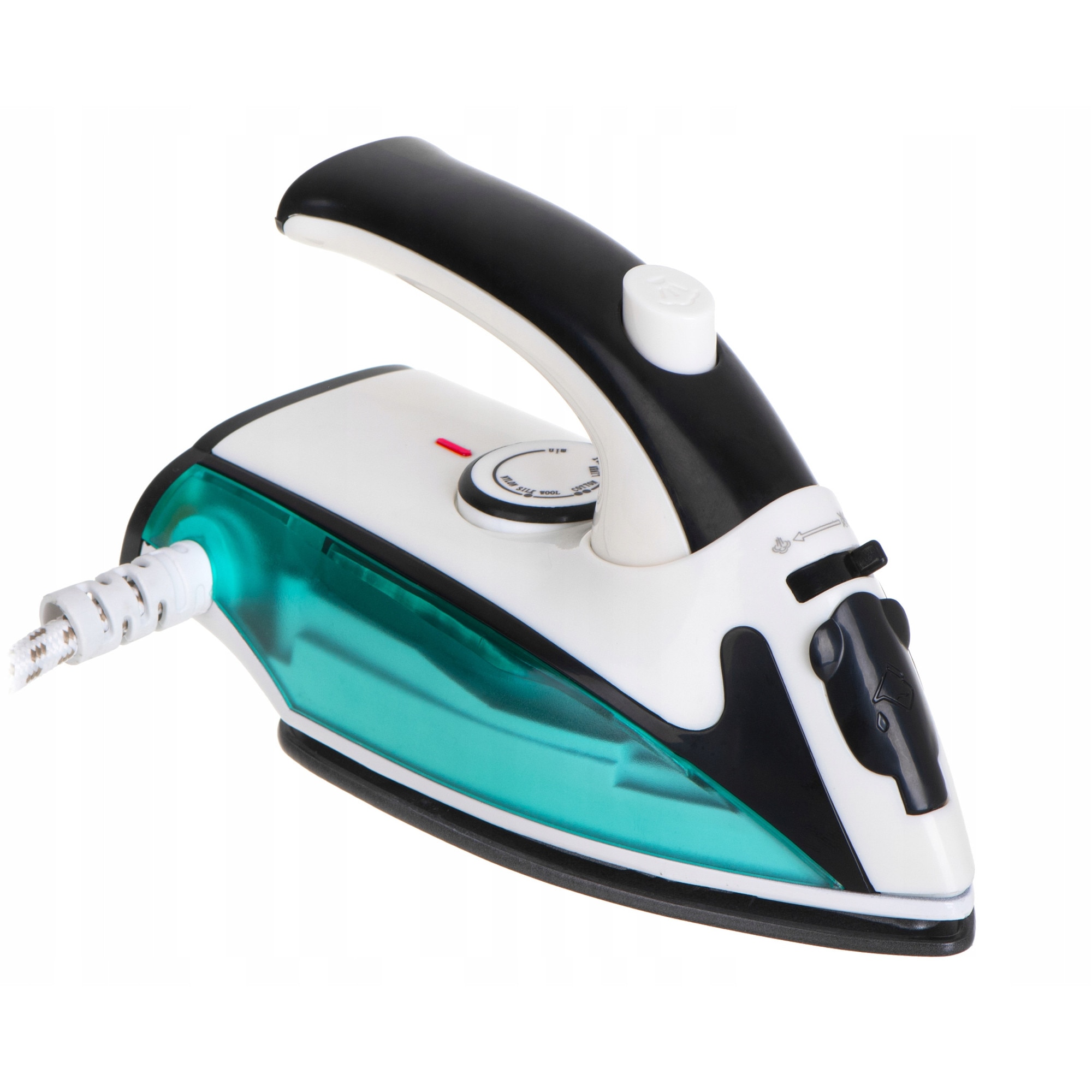 Fier De Calcat, Camry, CR 5024, Putere 1500W, Talpa Antiaderenta, Maner Pliabil, Calcare Cu Abur, Reglaj Temperatura, Design Compact, Usor 0.6 kg, Jet Apa, Ideal Pentru Calatorii, Verde/Alb