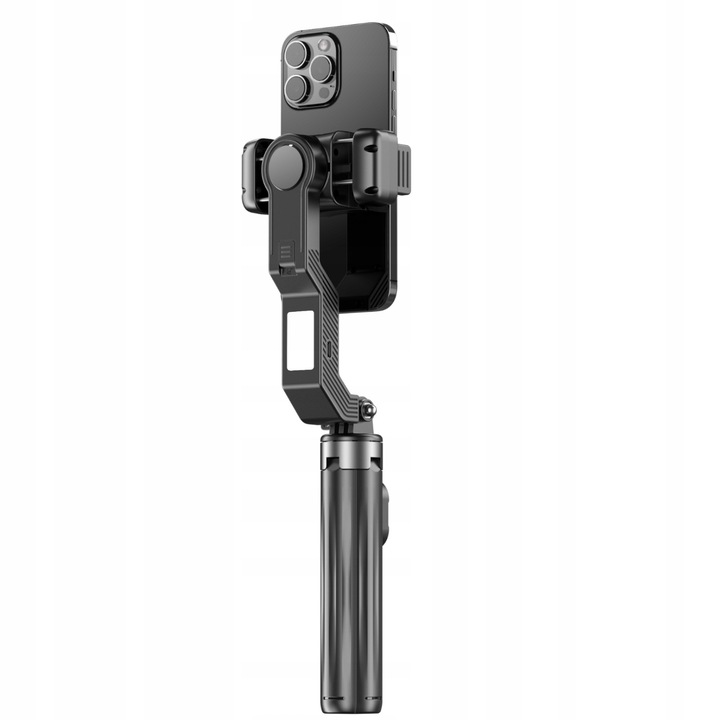 Q31 képstabilizátor, Bluetooth, Android és iOS rendszerhez, LED lámpával