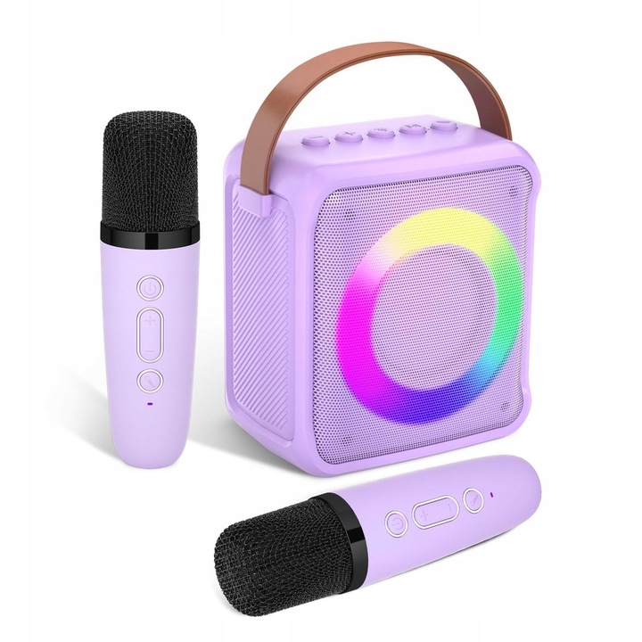 Детски караоке микрофон, 2 безжични микрофона, Bluetooth високоговорител