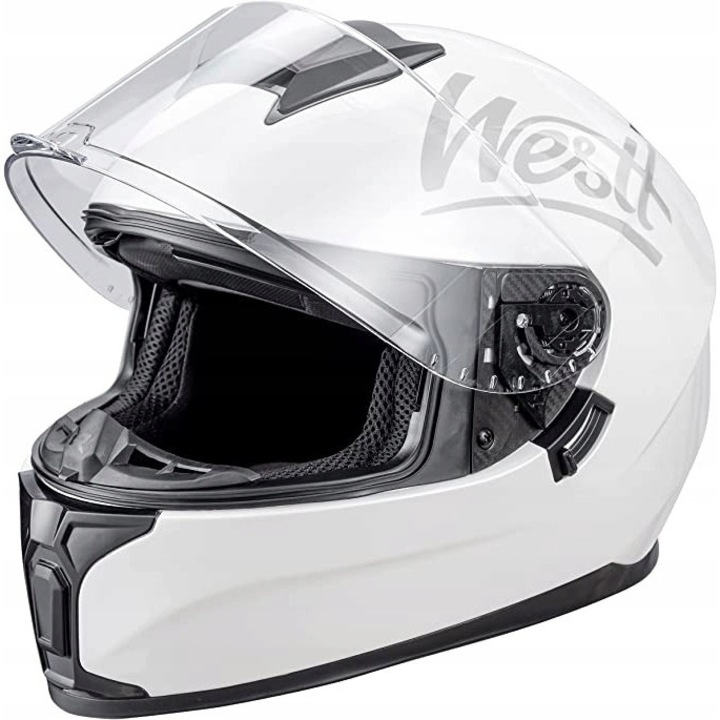 Casca moto Westt flip-up, dublu vizor, 3 puncte ventilatie, negru, XL (60-61 cm)