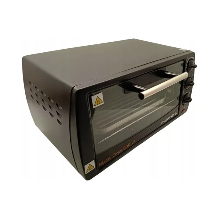 Cuptor electric Esperanza 10L, 900W, 250C, 21x25x36,5cm, set cu tava pentru pizza si gratar