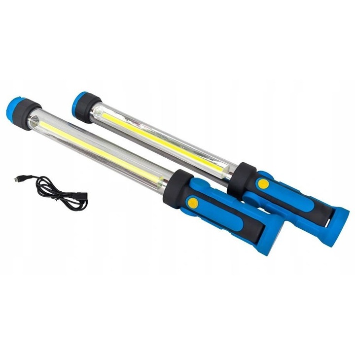 LED работна лампа XXL Workzone, комплект 2x, 600 lm, 2000 mAh, гъвкава, удароустойчива