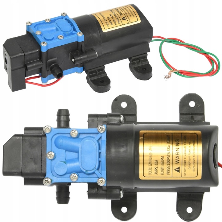 Pompa pentru opryskiwacz 12V, Pi-Tec, compacta, presiune 6,8bar, set cu teava 110cm