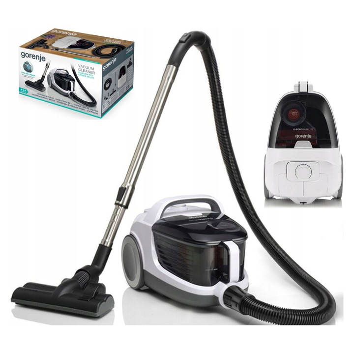 Aspirator Gorenje VCEA02GALWCY 700 W, 3 accesorii, alb, 7m