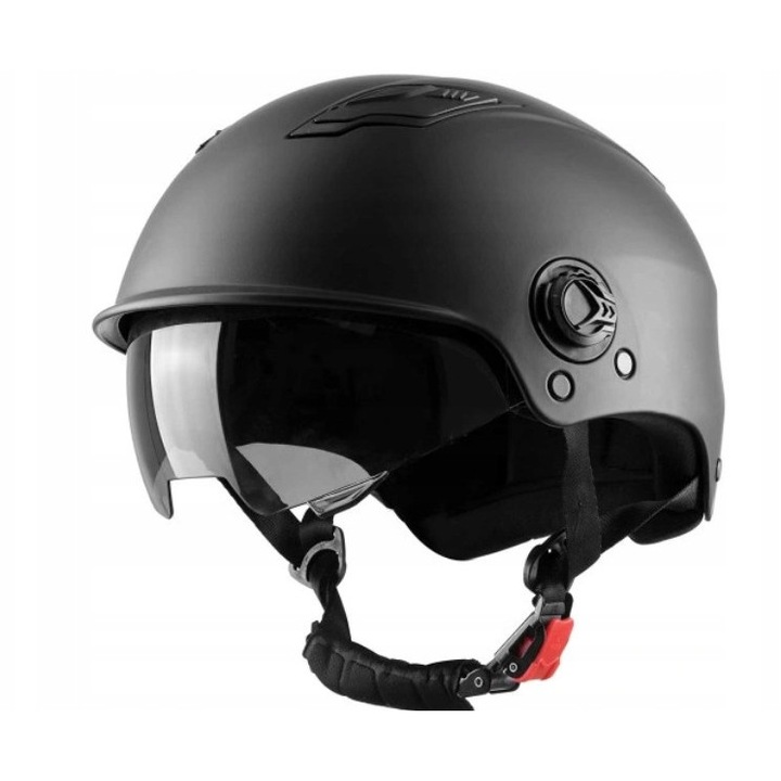 Casca de protectie sportiva Westt Escape, M 57-58, cu viziera retractabila, greutate 550g, neagra