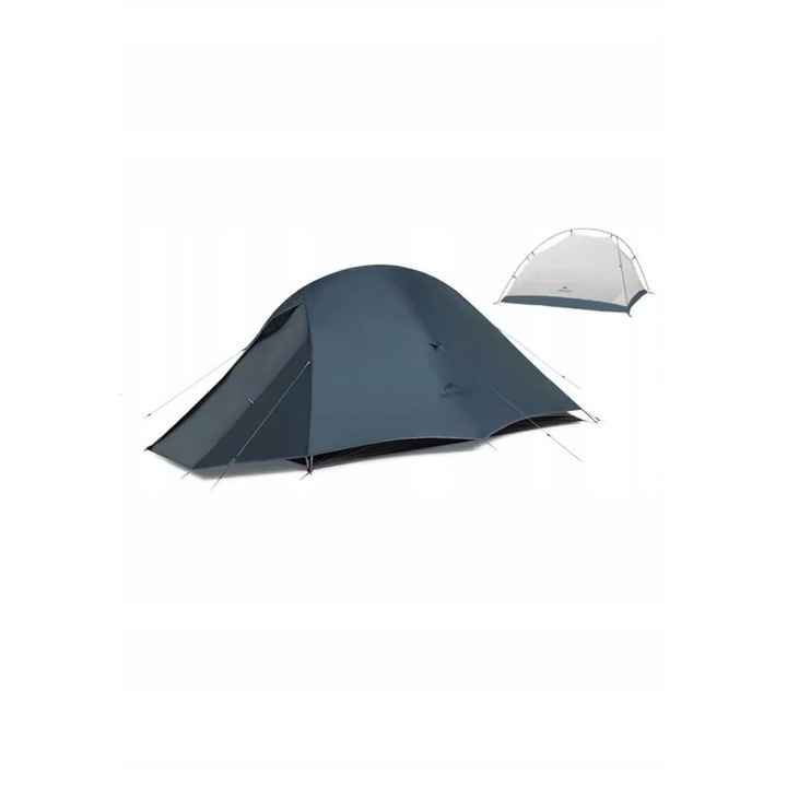 Cort camping NATUREHIKE Cloud Up 3 Pro 20D, 3 persoane, 1,75 kg, albastru, dimensiuni compacte