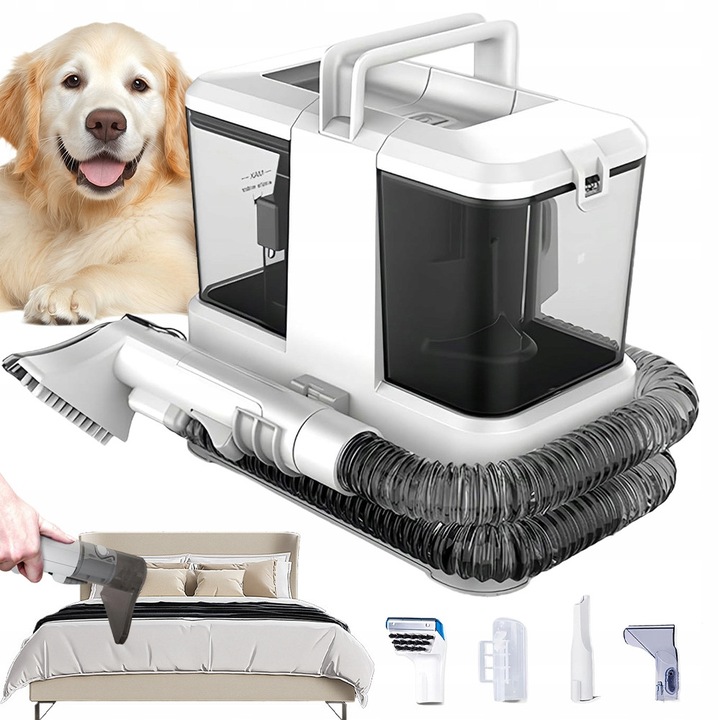 Aspirator textil BEDEE, 400W, 4 duze, alb, 27x26x22cm