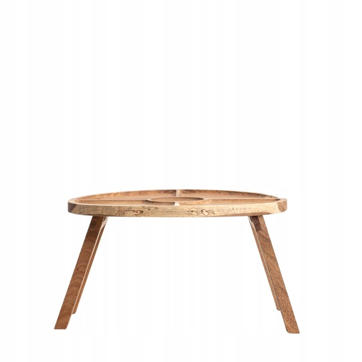 Masa MOOKA, akacjowy, rotund, 37x20 cm