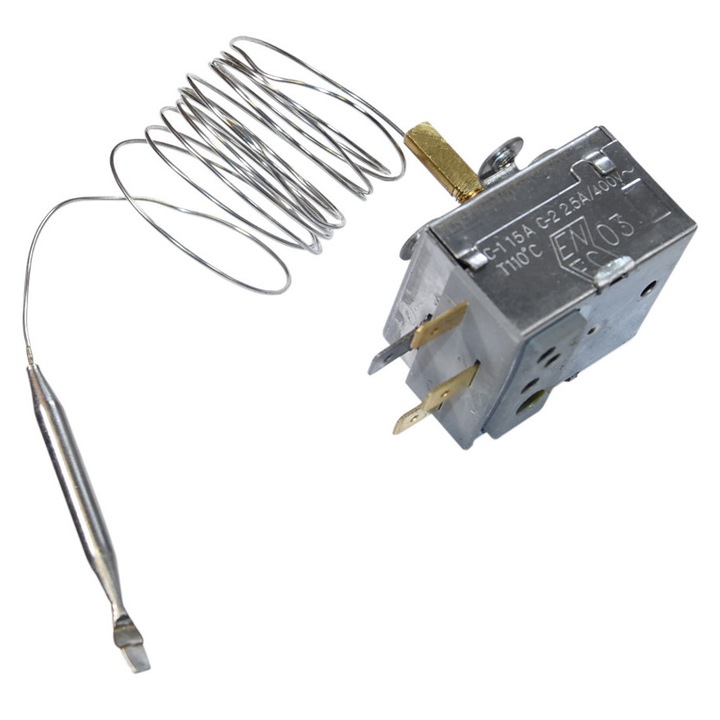 Termostat regulator temperatura, 0-220C, cu capilara si buton, 230V, argintiu