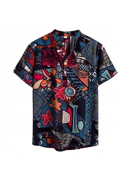 Camasa barbateasca Hawaiiana, multicolor, in, XL INTL