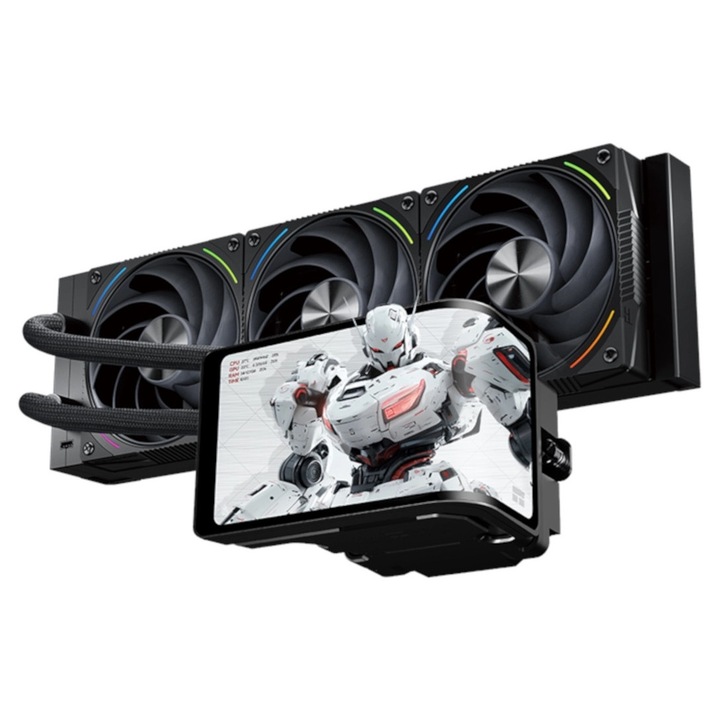 Thermalright Wonder Vision 360 Turbo Argb vízhűtés, 3 db 120mm ventilátor, fekete