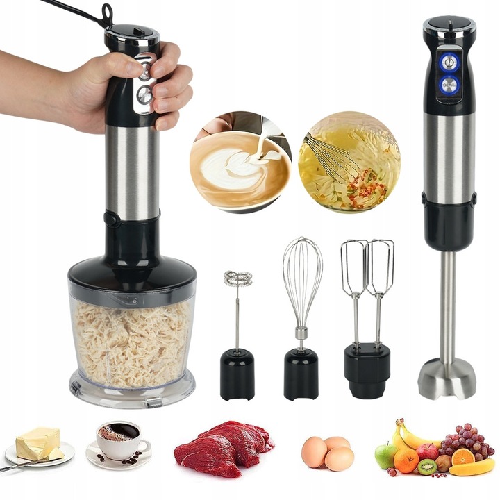 Blender electric de mana, ergonomic, 300W, alb