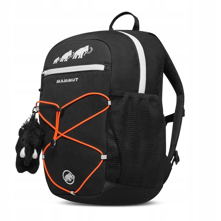 Gyermek sport hátizsák, Mammut First Zip, 8L, plüss játékkal, 31x23x22cm, fekete