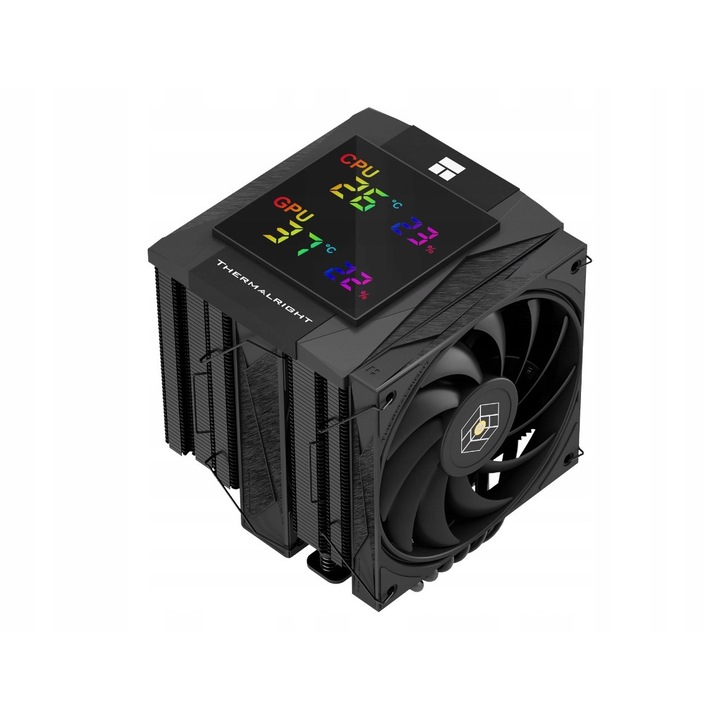 Racire procesor Thermalright Royal Knight 120 Digital, 2 ventilatoare 120mm, negru, 13x13x25cm