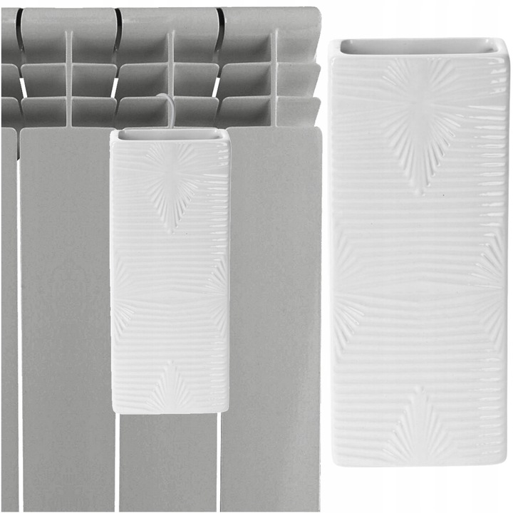 Kerámia párásító radiátorra, 4 darabos szett, fehér, 3,5x7,5x18cm