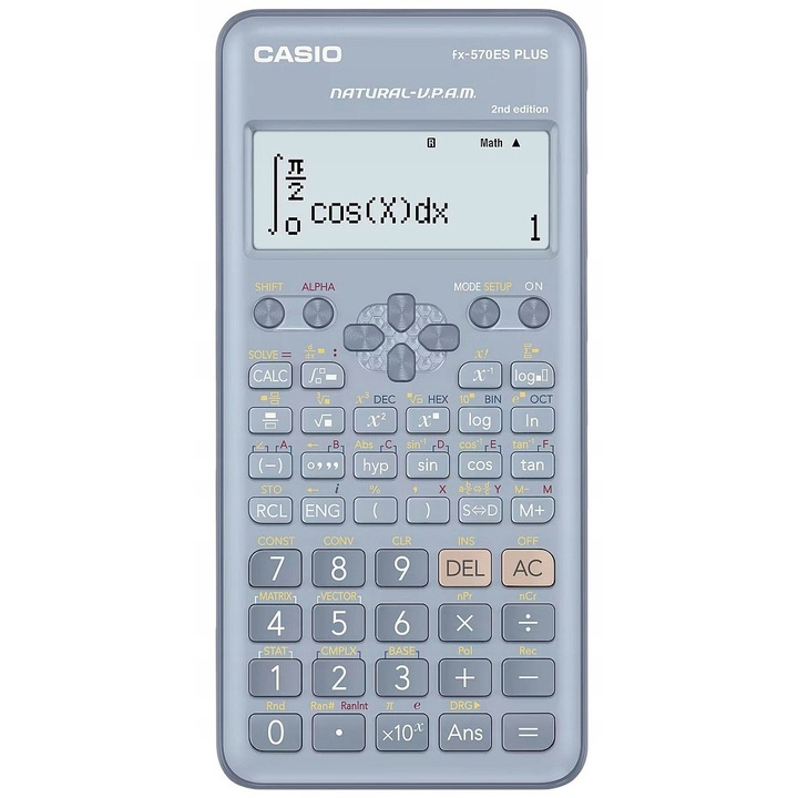 Casio FX-570ES Plus iskolai számológép, 417 funkció, kék