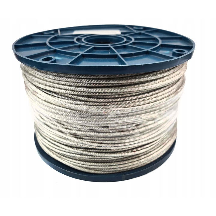 Cablu otel, invelis PVC, 2mm, 500m