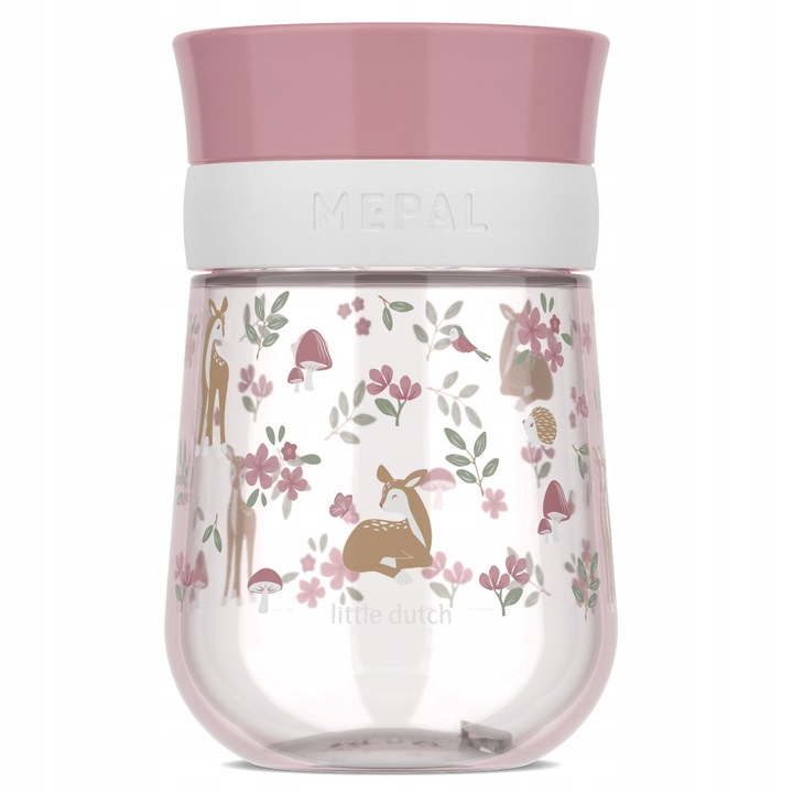 Cana de antrenament Mepal Mio 300ml, transparenta, 12x7,5cm, pentru copii de la 9 luni