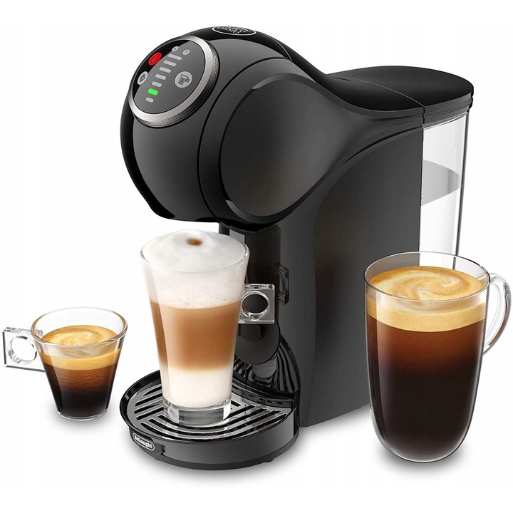Espressor capsule De'Longhi Nescafe Dolce Gusto Genio S Plus EDG315, compatibil cu capsule Dolce Gusto, presiune 15 bar, negru, rezervor 0,8 L