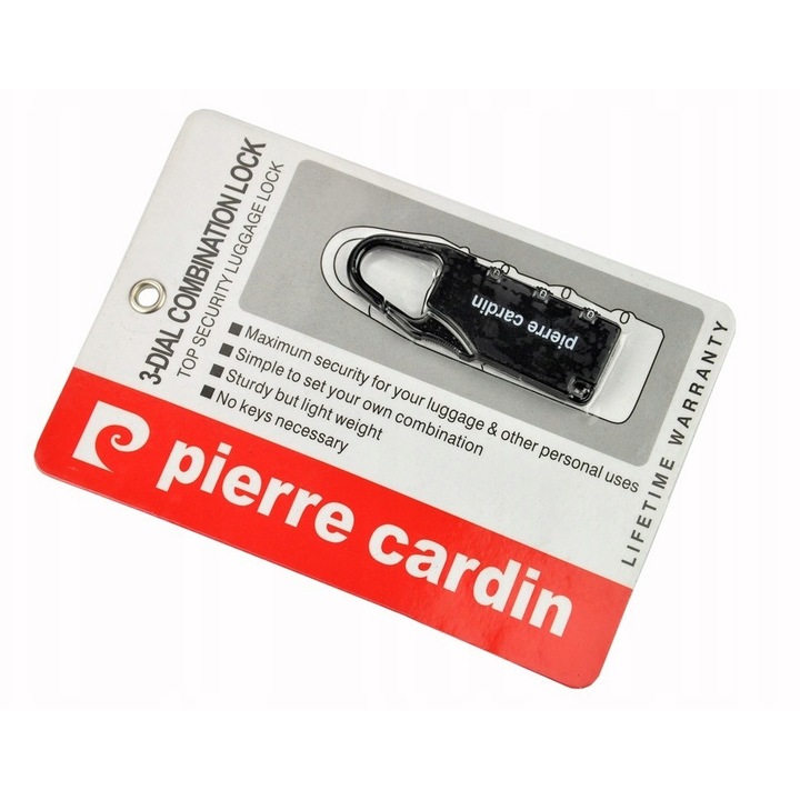 Pierre Cardin 3 tárcsás kombinációs lakat, fém, poggyászhoz