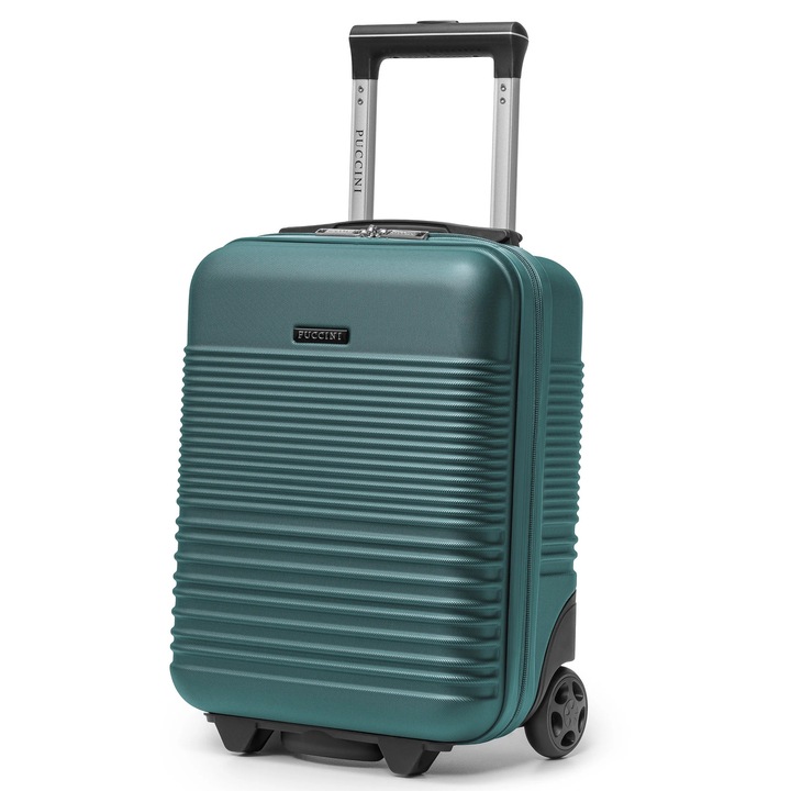 Troler mini PUCCINI, verde, 40x20x55cm, 2 roti, ABS